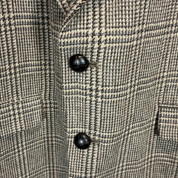 Saville Row Varsity Club Vintage 100% Wool Checkered Blazer - Picture 3 of 9